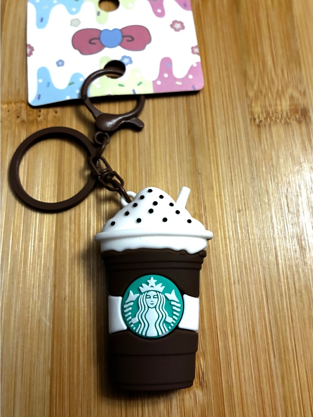 Brown & White Frappuccino Keychain
